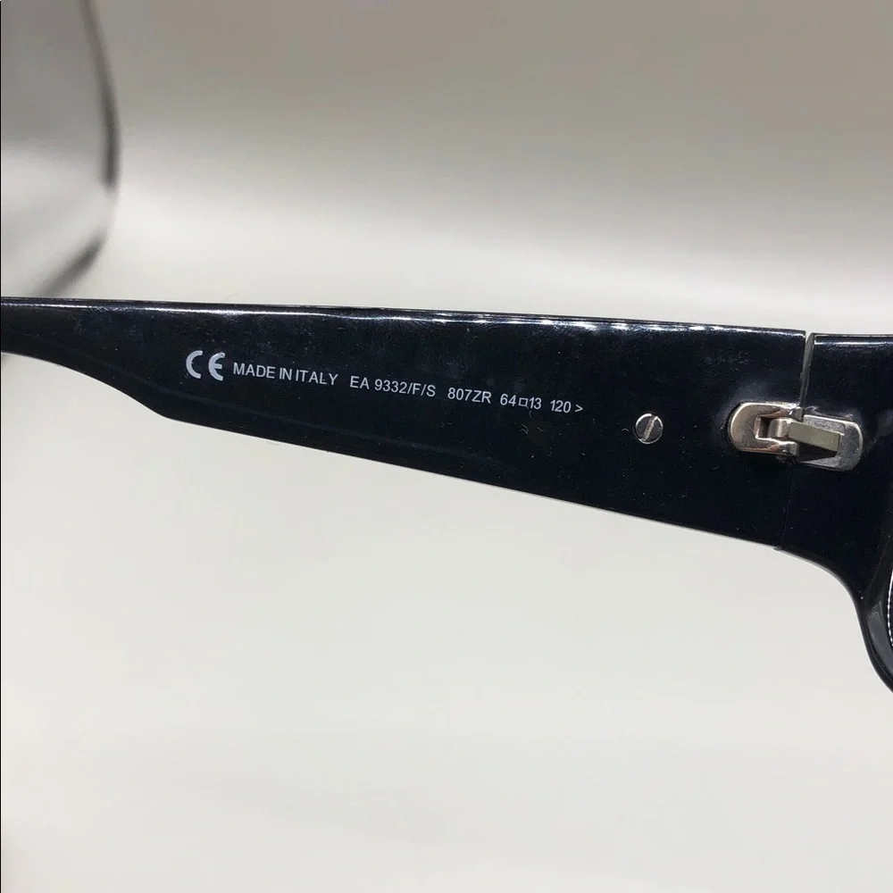 Emporio Armani EA 9332/S Black Y2K Sunglasses Shield Style UNISEX Italy.
